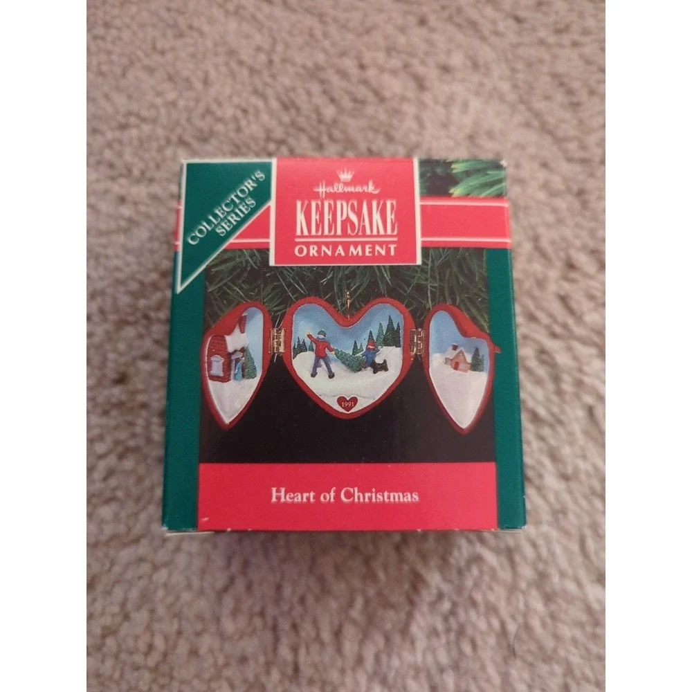 Hallmark Keepsake Ornament 1991 Heart of‎ Christmas Orig Box